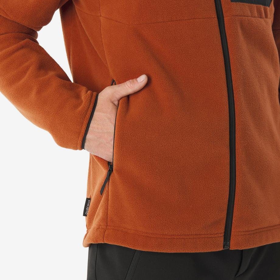 QUECHUA Fleecejacke mit durchgehendem Reissverschluss für Bergwanderungen  