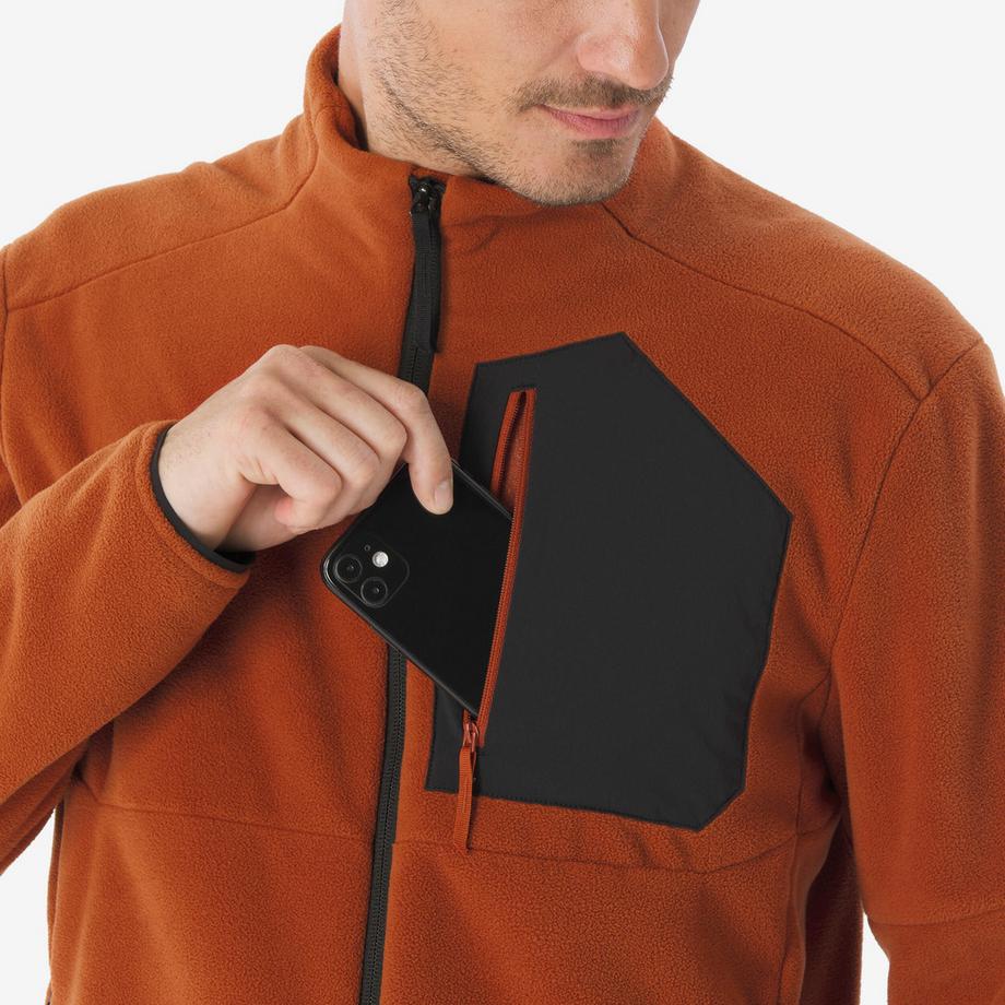 QUECHUA Fleecejacke mit durchgehendem Reissverschluss für Bergwanderungen  