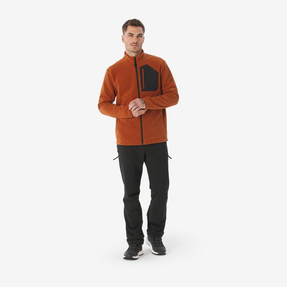 QUECHUA Fleecejacke mit durchgehendem Reissverschluss für Bergwanderungen  