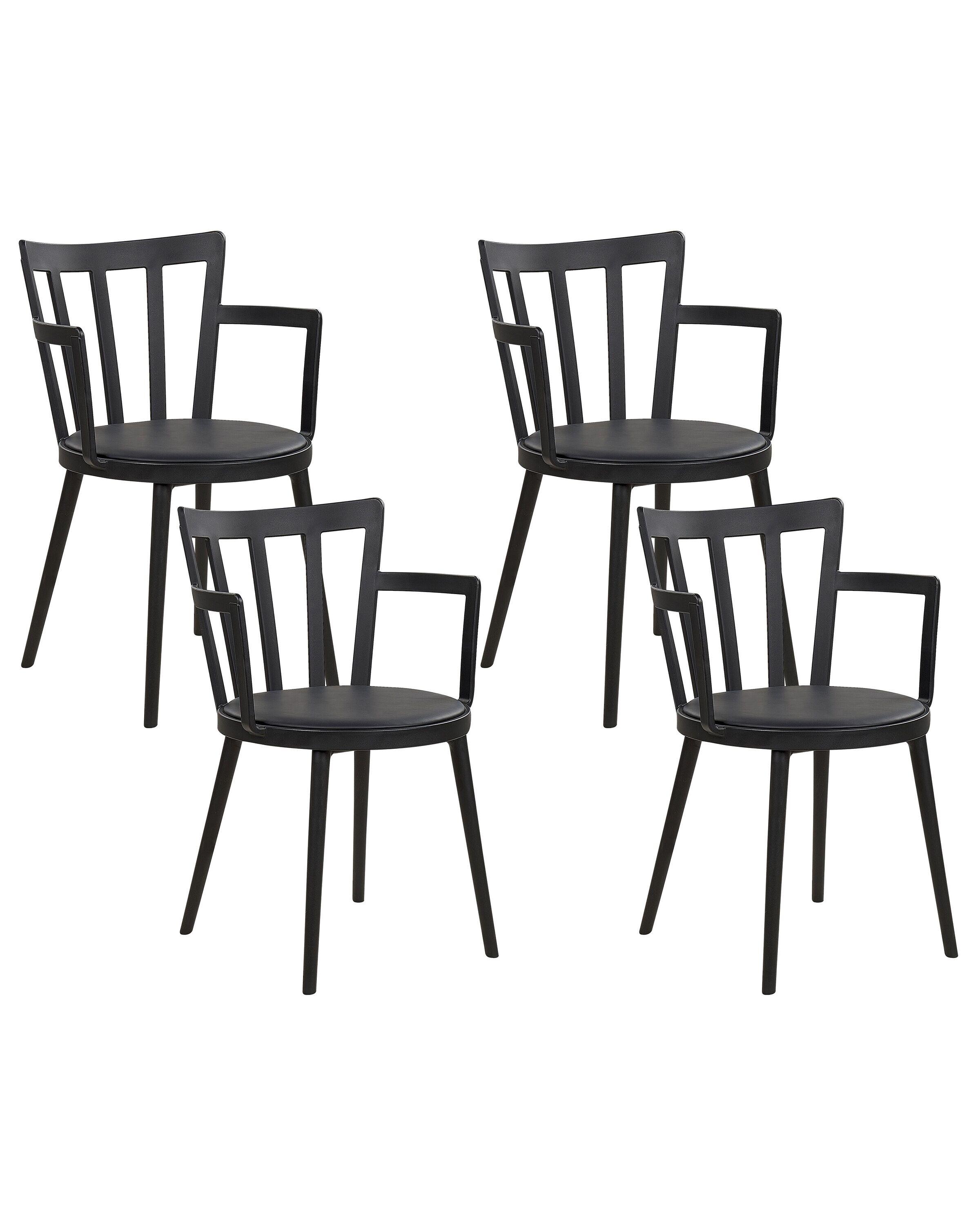 Beliani Lot de 4 chaises en Matière synthétique Moderne MORILL  