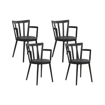 Lot de 4 chaises en Matière synthétique Moderne MORILL