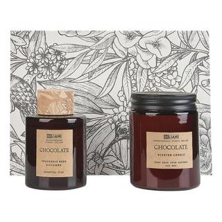 Beliani Bougie parfumée avec diffuseur en Cire de soja Traditionnel DARK ELEGANCE  