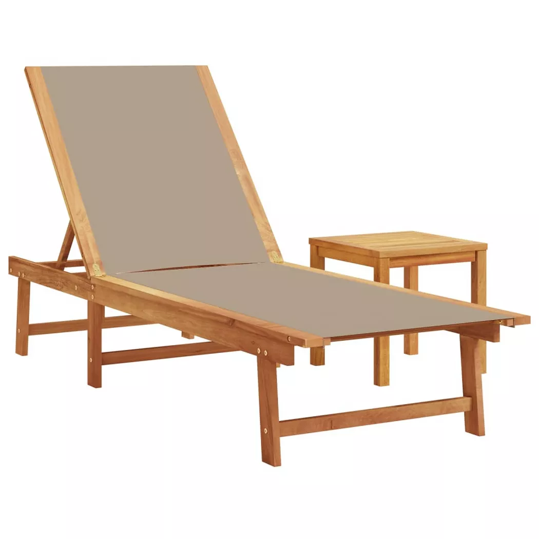 VidaXL - Chaise longue bois d'acacia, One Size, Marron