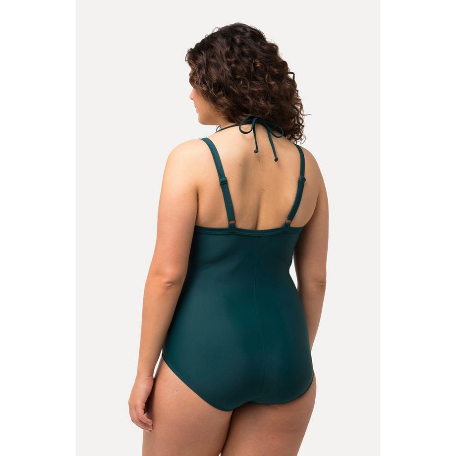 Ulla Popken Costume da bagno scollo all'americana coppe morbide ferretto riciclato  