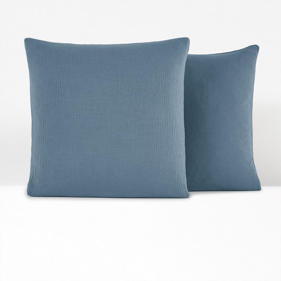 Taie d'oreiller enfant gaze/coton lavé