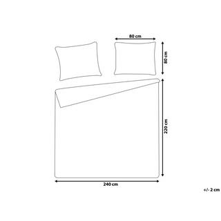 Beliani Ensemble de housses de couette en Satin de coton Traditionnel AVONDALE  