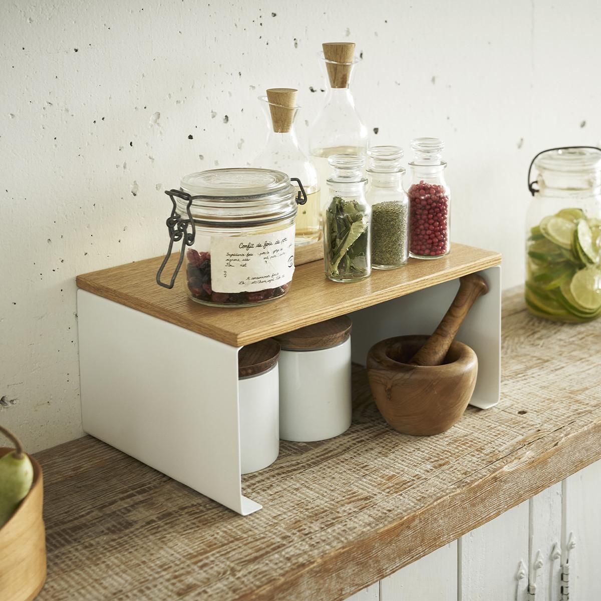 Yamazaki Stapelbares Aufbewahrungsregal - L30,5 cm  