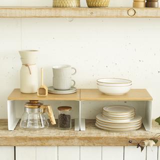 Yamazaki Stapelbares Aufbewahrungsregal - L30,5 cm  