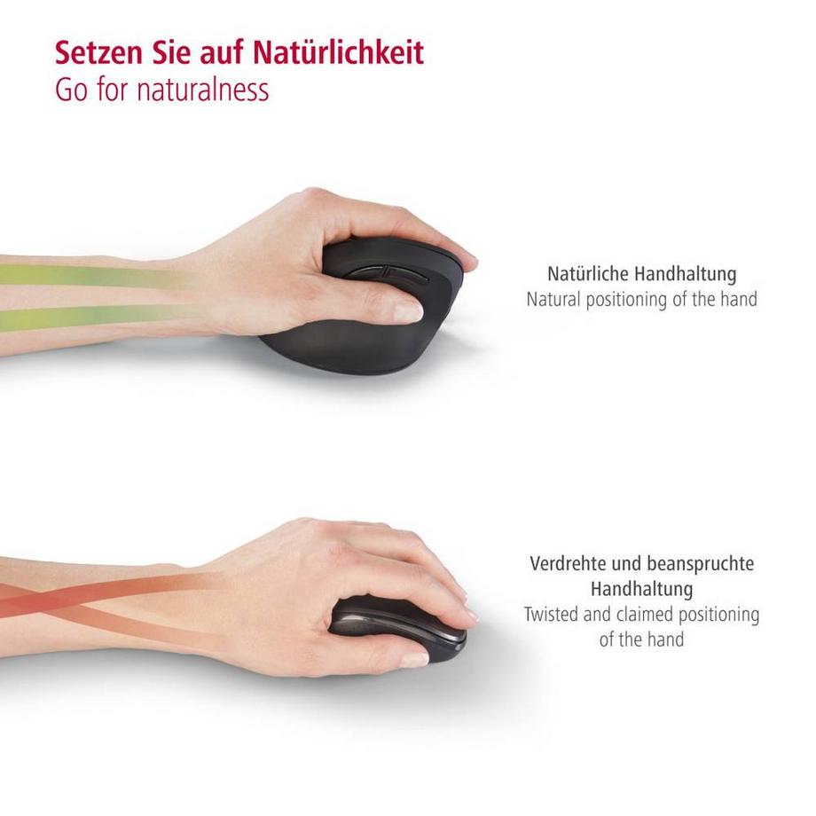 hama  ergonomische -Funkmaus EMW-500L, 6 Tasten 