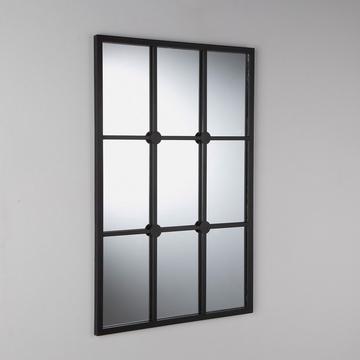 Miroir métal acier style fenêtre 60x90 cm