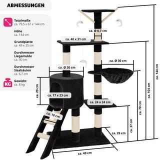 Tectake  albero tiragraffi Dominik 