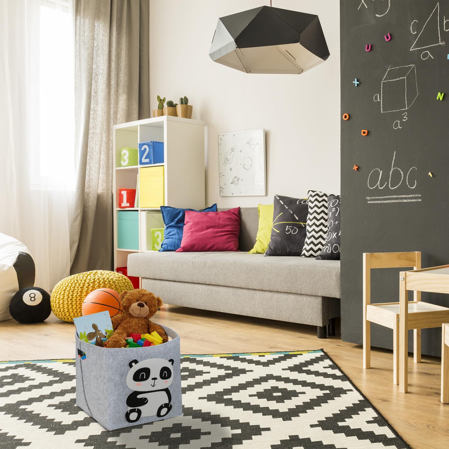 B2X Aufbewahrungskorb aus Filz mit Tiermotiven  