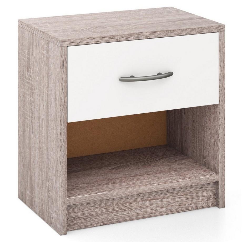 B2X Table de chevet avec tiroir Petite table d'appoint avec compartiment ouvert  