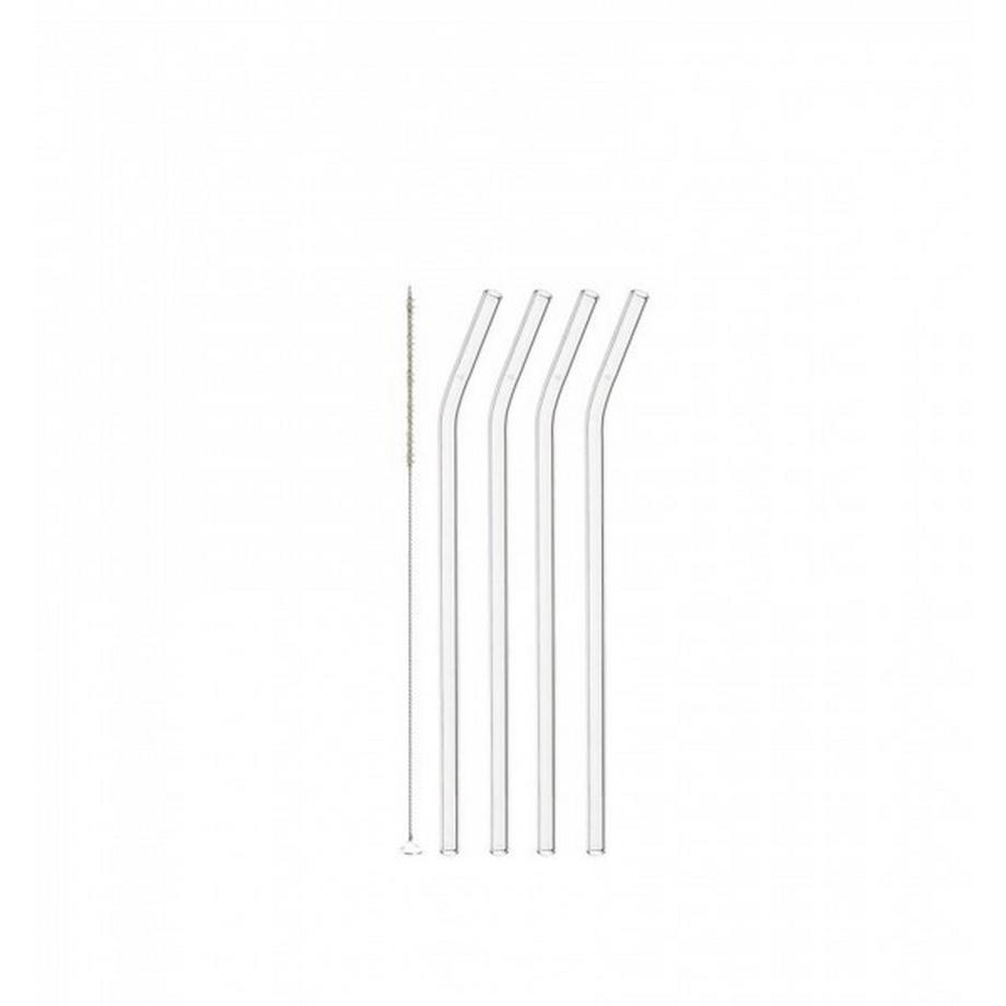 LEONARDO  Strohalm Set Ciao (4 Stück, Transparent, Glas) 