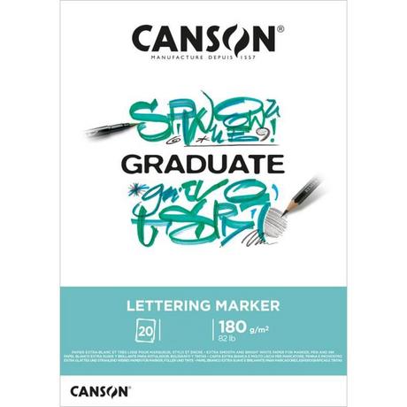 CANSON  Canson Graduate Lettering Marker Blocco di carta da disegno 20 fogli 