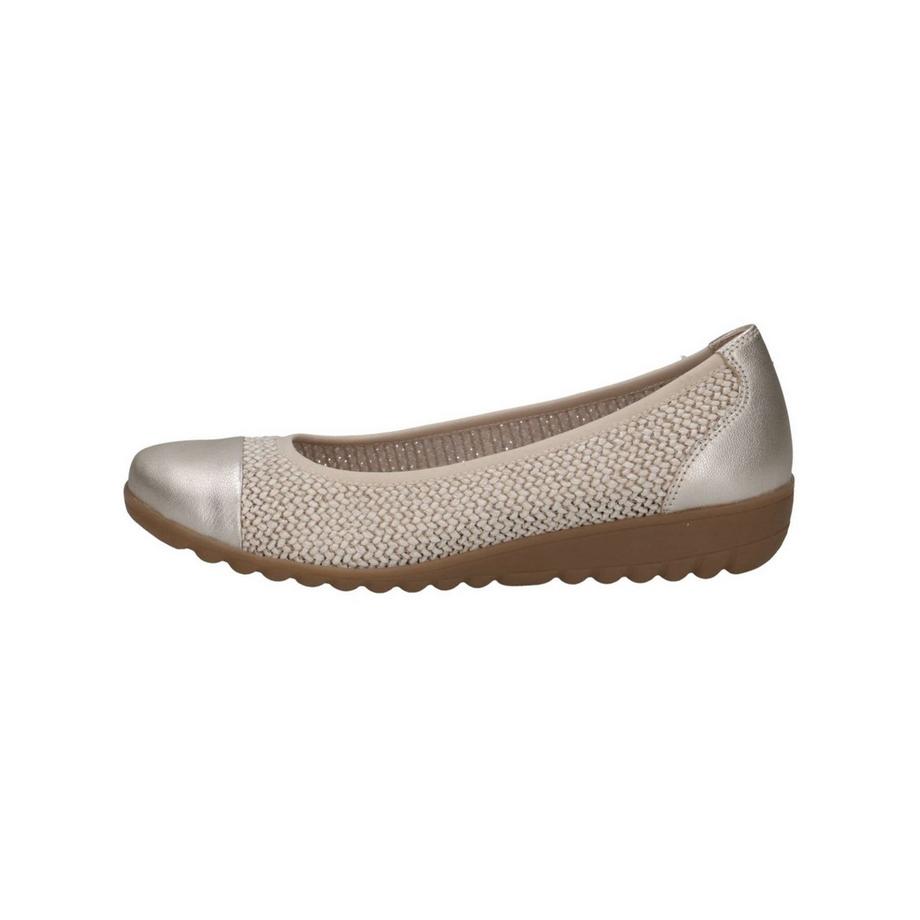 CAPRICE Ballerines avec tissu tressé et bout métallique  