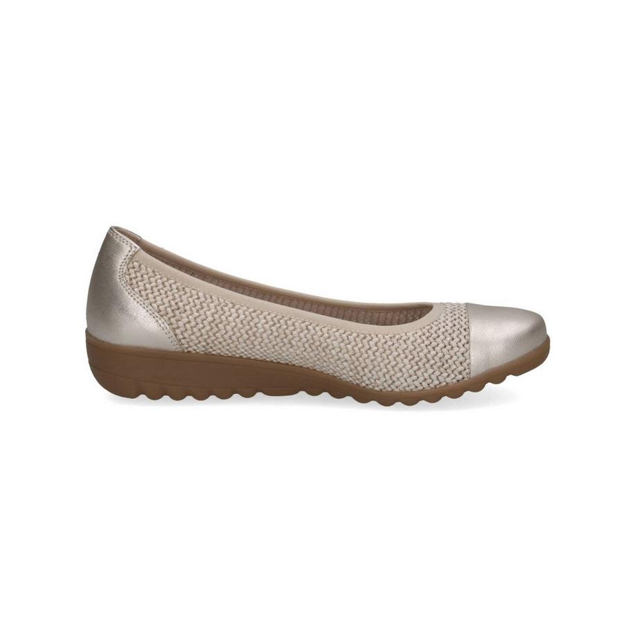CAPRICE Ballerines avec tissu tressé et bout métallique  