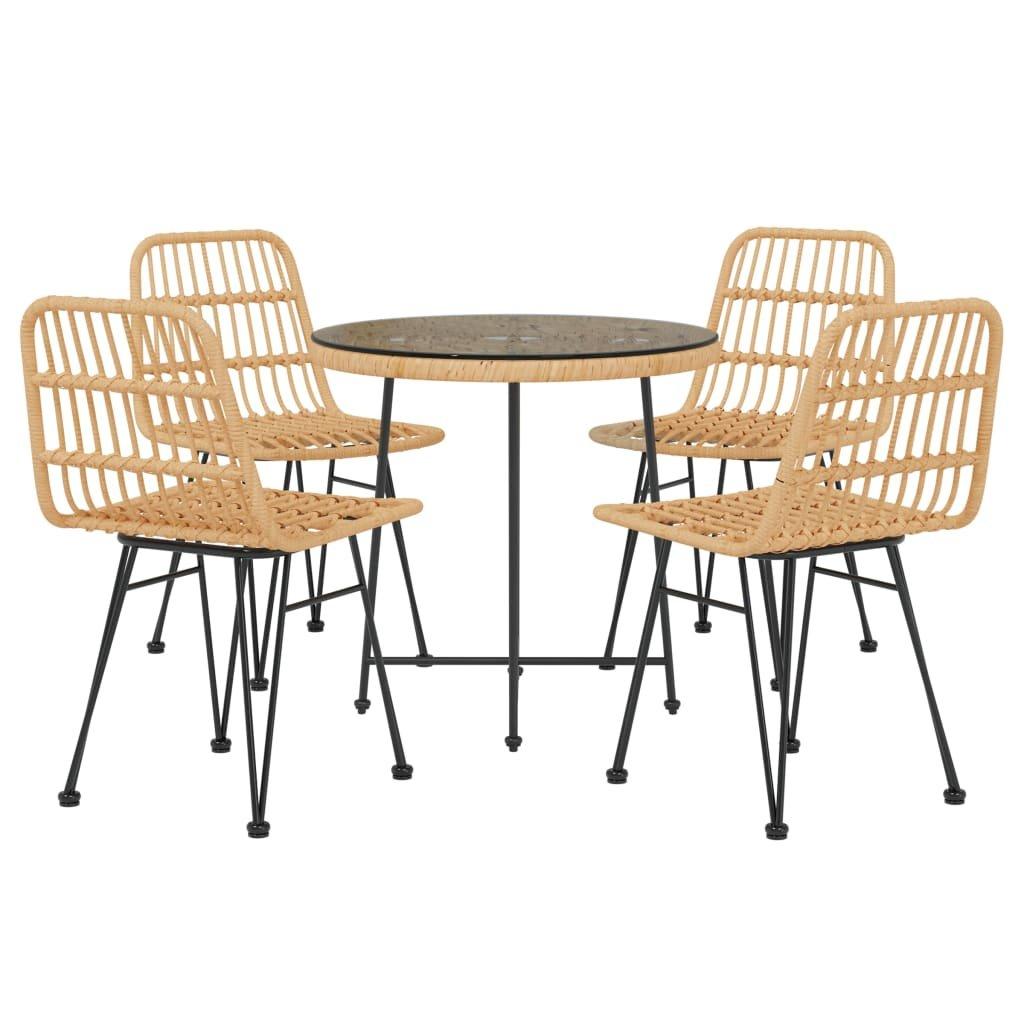 VidaXL set da pranzo da giardino Polirattan  