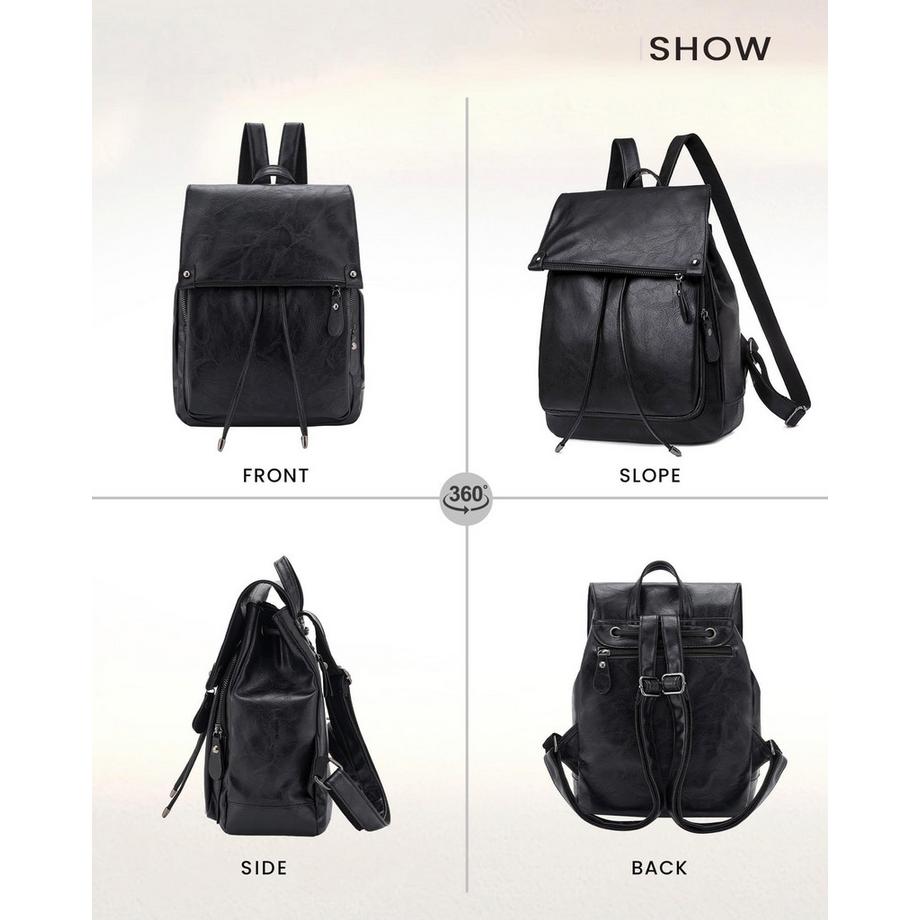 Only-bags.store Petit Sac à Dos de Ville Moderne Élégant Anti-Vol en Cuir PU  