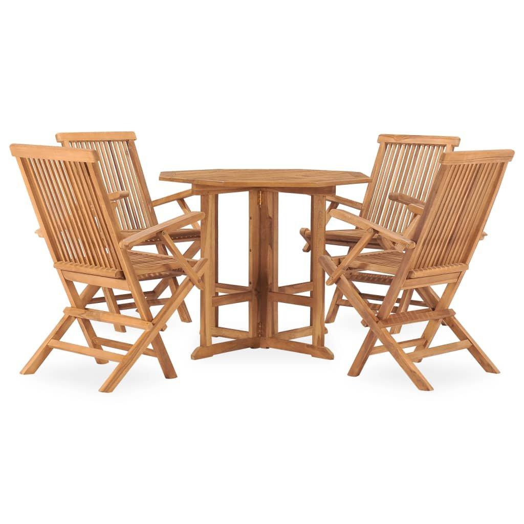 VidaXL set da pranzo da esterno Teak riciclato  