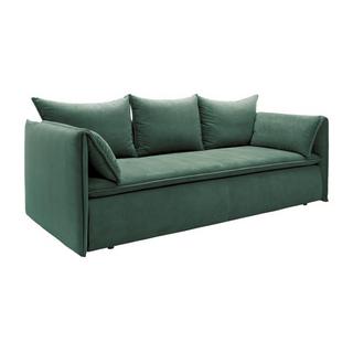 Vente-unique Sofa 3-Sitzer - Mit Schlaffunktion - Cord - Grün - TEODORA  