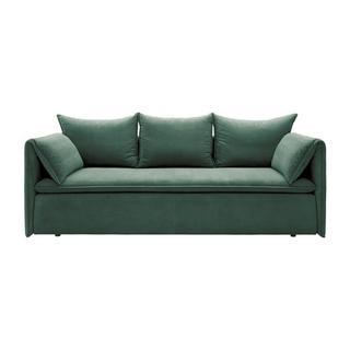 Vente-unique Sofa 3-Sitzer - Mit Schlaffunktion - Cord - Grün - TEODORA  