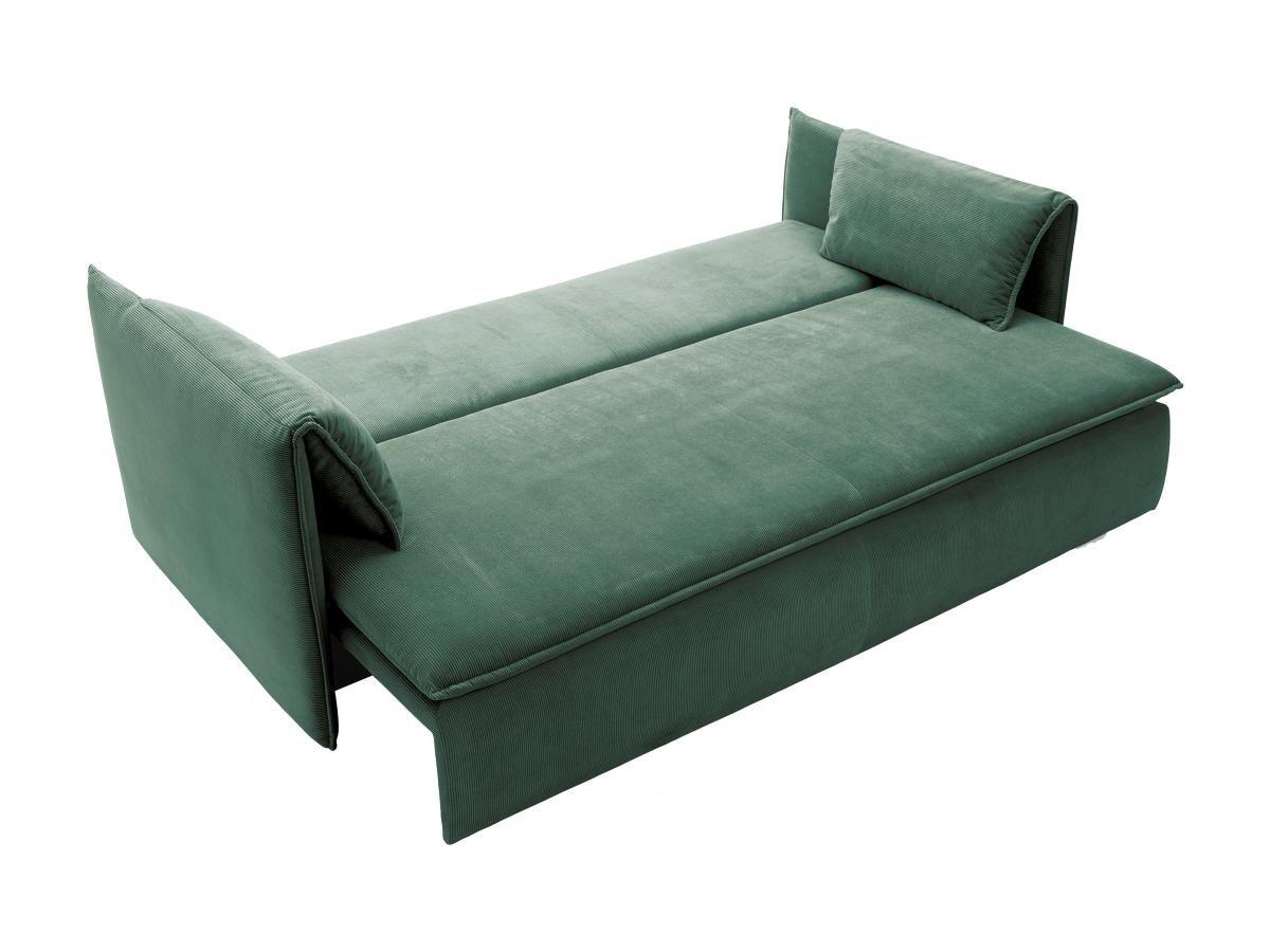 Vente-unique Sofa 3-Sitzer - Mit Schlaffunktion - Cord - Grün - TEODORA  