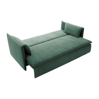 Vente-unique Sofa 3-Sitzer - Mit Schlaffunktion - Cord - Grün - TEODORA  