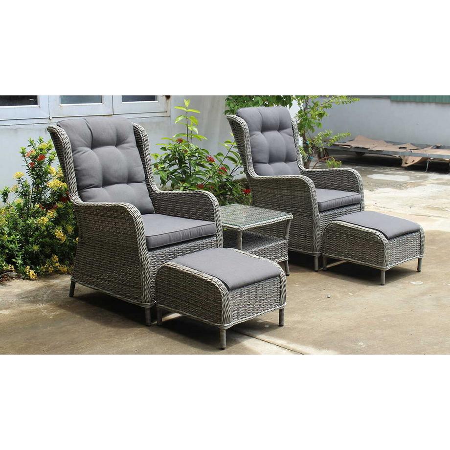 mutoni pleasure Gartensessel-Set Valencia (5-tlg)  