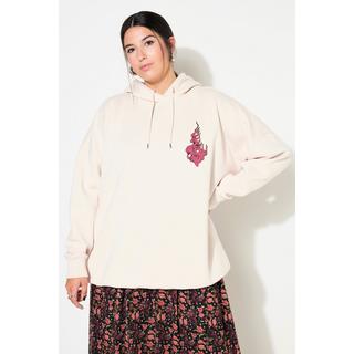 Studio Untold  Maglia dal taglio oversize con cappuccio e stampa ispirata all'Asia sul retro 