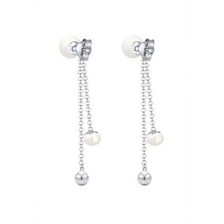 Elli  Boucles d'Oreilles Femmes Pendentif D'oreilles Elegant Avec Perles D'eau Douce Et Cristaux 