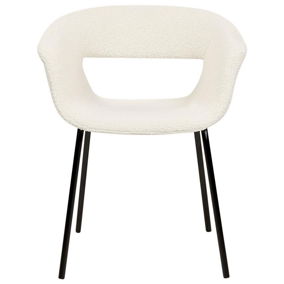 Beliani Esszimmerstuhl 2er Set aus Bouclé Modern ELMA  