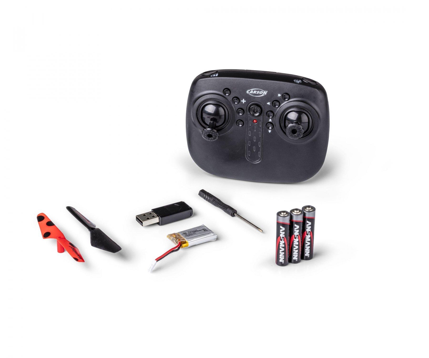 Carson  Carson X4 Quadcopter Angry Bug 2.0 4 Rotoren Quadrocopter 300 mAh Schwarz, Rot 