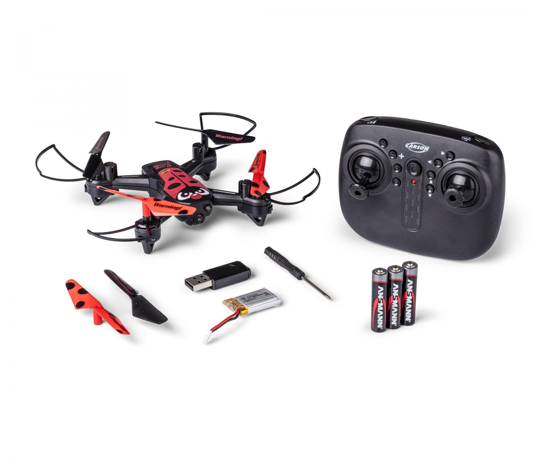 Carson  Carson X4 Quadcopter Angry Bug 2.0 4 rotori Quadrirotore 300 mAh Nero, Rosso 