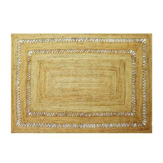 Vente-unique  Teppich geflochten, durchbrochen - 100 % Jute - 160 x 230 cm - Naturfarben - JARAVI 