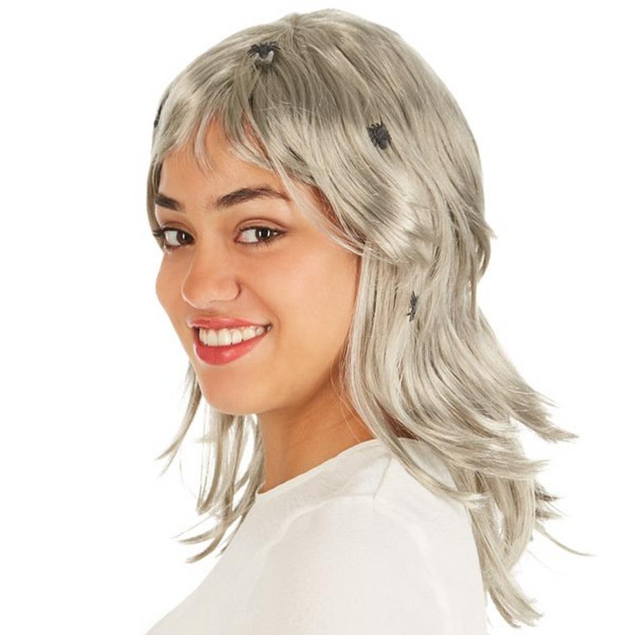 Tectake  Perruque style grand-mère araignée 