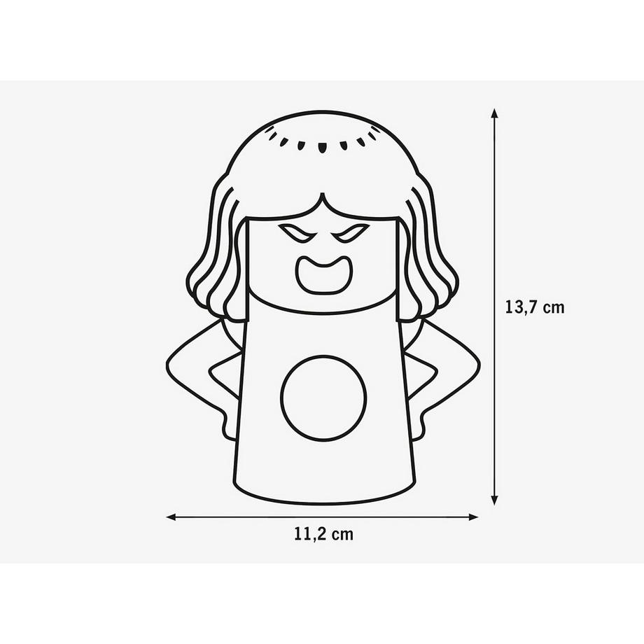 Angry Mama Mikrowellenreiniger Rot + Blau  