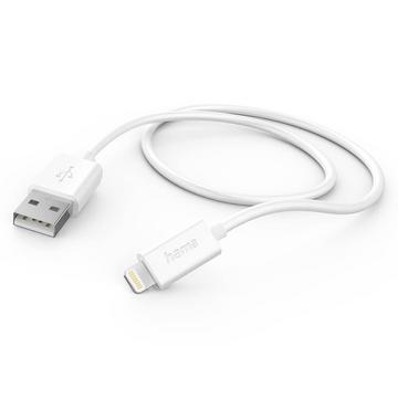 HAMA Câble de chargement USB-A vers Lightning Blanc 1,0 m