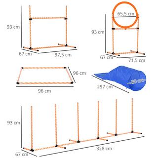 PawHut Ensemble d'agilité pour animaux de compagnie  