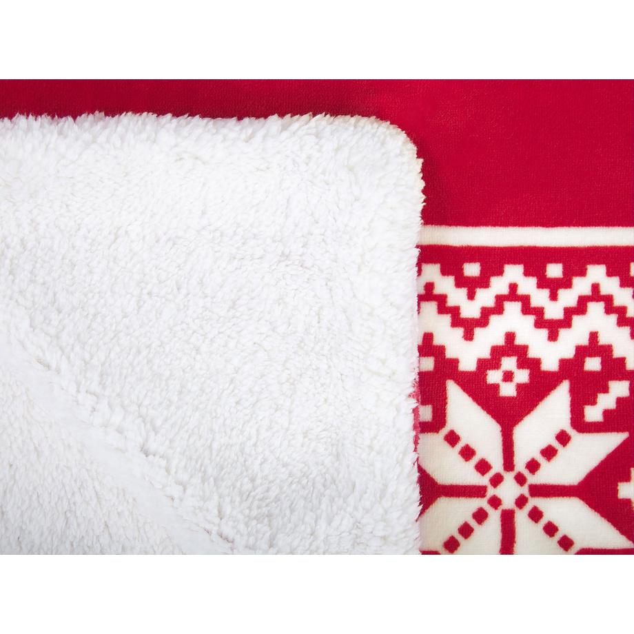 Beliani Vantaa Coperta Morbida Classica con Motivo Geometrico  