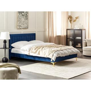 Beliani Bett mit Lattenrost aus Samtstoff Modern LIMOUX  