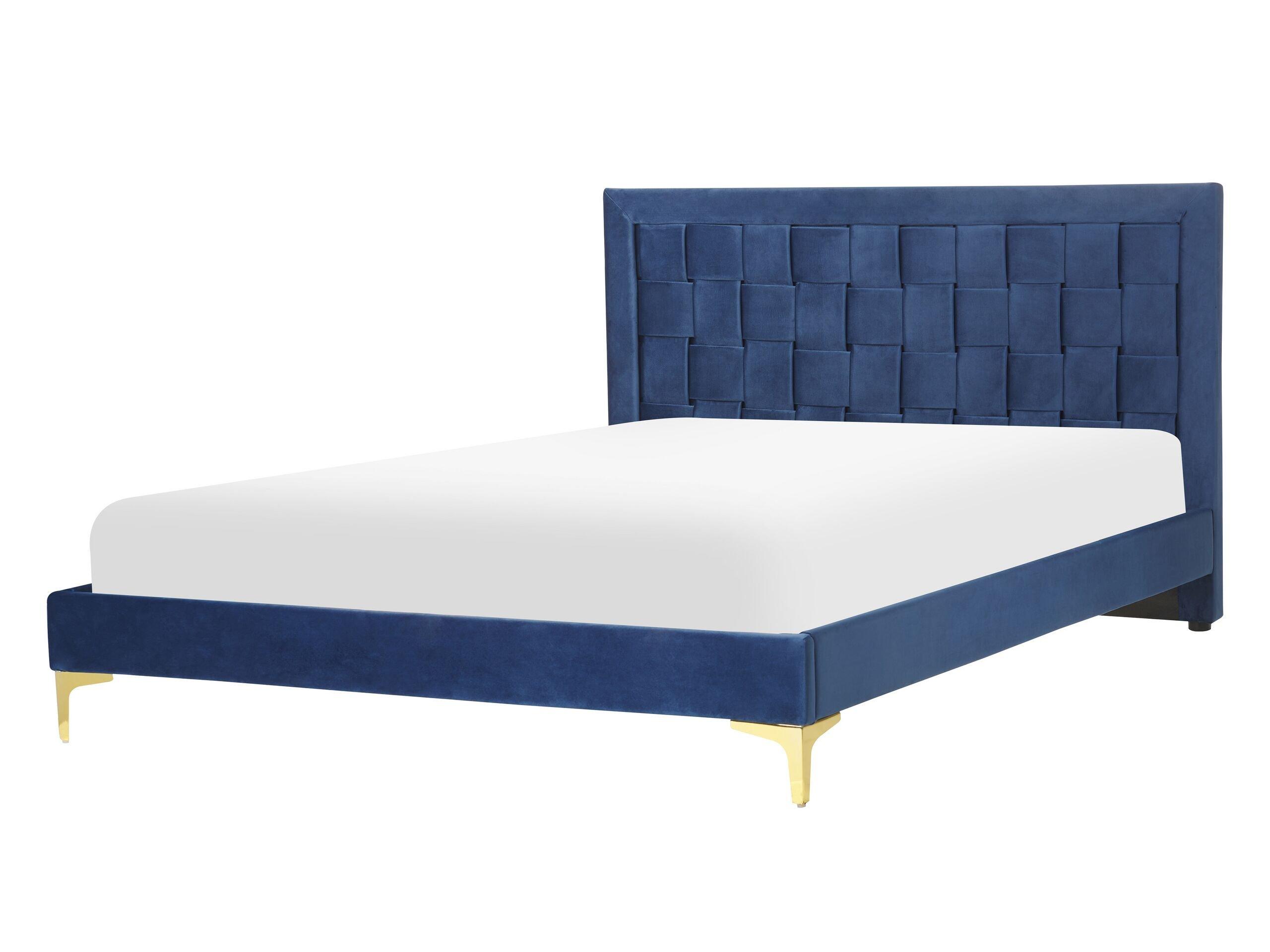 Beliani Bett mit Lattenrost aus Samtstoff Modern LIMOUX  