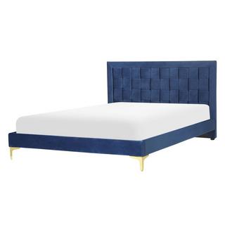 Beliani Bett mit Lattenrost aus Samtstoff Modern LIMOUX  