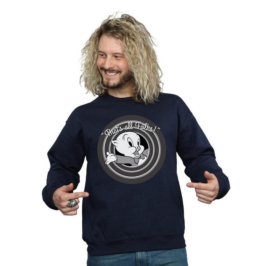 LOONEY TUNES That's All Folks Porky Pig Sweatshirt  