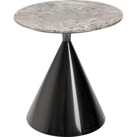 KARE Design Table d&#039;appoint Rita noire ronde 50  