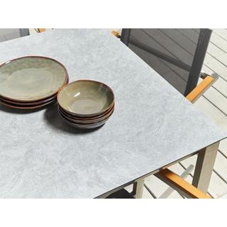 Beliani Tavolo da pranzo da giardino en Vetro temperato Industriale COSOLETO  