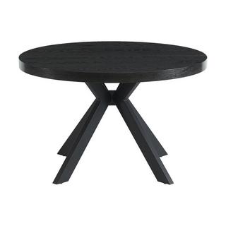 Vente-unique Tavolo da pranzo allungabile da 4 a 8 coperti in MDF e Acciaio Nero - KOMONI  