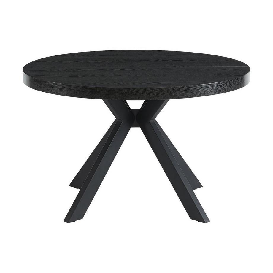 Vente-unique Tavolo da pranzo allungabile da 4 a 8 coperti in MDF e Acciaio Nero - KOMONI  