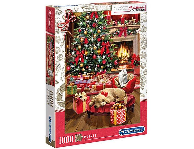 Clementoni  Puzzle Weihnachten am Feuer (1000Teile) 