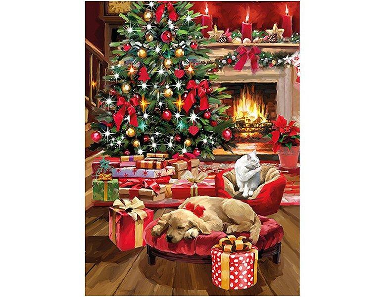 Clementoni  Puzzle Weihnachten am Feuer (1000Teile) 
